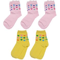 Носки для девочек ХОХ 5-D-3R2 цв. желтый; розовый р. 24