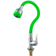 Смеситель для кухни MATRIX SMF-823479/GR излив зелёный гибкий силиконовый (с одним входом)