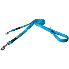 Поводок-перестежка Rogz Fancy Dress для собак средних пород размер M, 180 см, бирюза