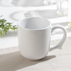 Кружка Доляна Coffee break, 380 мл, цвет белый