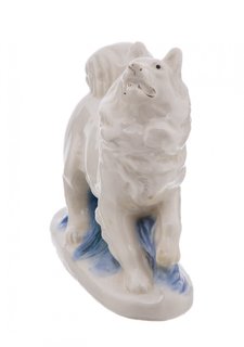 Статуэтка "Лайка", фарфор, Н. И. Бессарабова, СССР, 1950-1960 Однажды