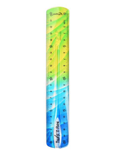 Линейка канцелярская 20см MAPED Twistn Flex Patterns, желто-синяя 279215/желто-синий