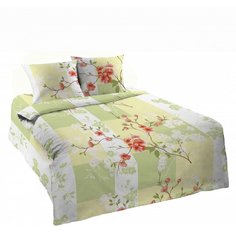 Простыня 1.5 спальная бязь Нежность салатовый Ивановотекстиль