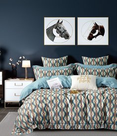 КПБ Евро, печатный сатин 1715-6 Asabella