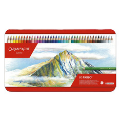 Карандаши цветные Carandache Pablo 666.380 666.380, шестигранный, дерево, 3.8мм 80шт