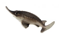 Статуэтка "Стерлядь", фарфор, аэрография, роспись, АФЗ "Сциталис", Россия, 1990-2000 гг. Однажды