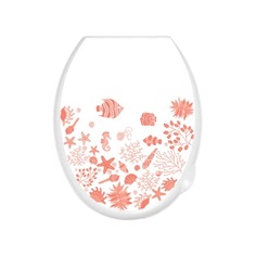 Сиденье для унитаза VIOLET с декором "Коралл" 111046