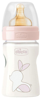 Бутылочка детская Chicco Original Touch с латексной соской 0+ 150 мл в ассортименте