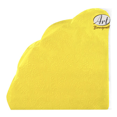Салфетки бумажные трехслойные d32 см желтые 12 шт No Brand