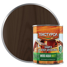 Текстурол WOOD AQUA MATT деревозащитное средство на водной основе Орех 0,8л