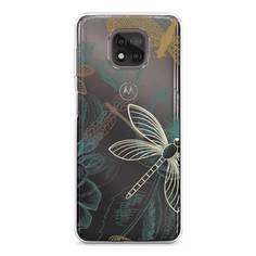 Силиконовый чехол "Тени стрекоз" на Motorola Moto G Power 2021 Awog