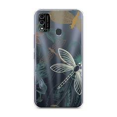 Силиконовый чехол "Тени стрекоз" на Itel A48 Awog