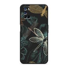 Матовый силиконовый чехол "Тени стрекоз" на Oppo A52 Awog