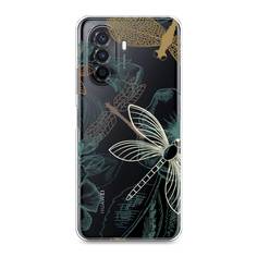 Силиконовый чехол "Тени стрекоз" на Huawei Nova Y70 Awog