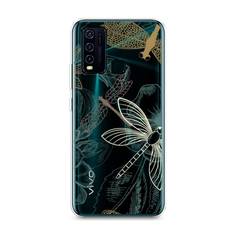 Силиконовый чехол "Тени стрекоз" на Vivo Y50 Awog