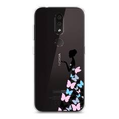 Чехол Awog "Платье из бабочек" для Nokia 4.2