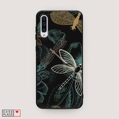 Матовый силиконовый чехол "Тени стрекоз" на Samsung Galaxy A50 Awog