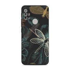 Матовый силиконовый чехол "Тени стрекоз" на Motorola Moto G20 Awog