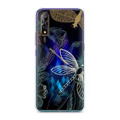 Силиконовый чехол "Тени стрекоз" на Vivo V17 Neo Awog