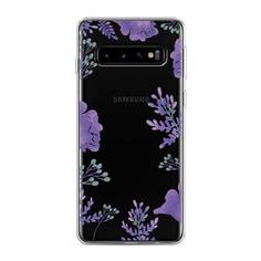 Чехол Awog "Сиреневая цветочная рамка" для Samsung Galaxy S10