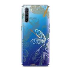 Силиконовый чехол "Тени стрекоз" на Oppo Reno 3 Awog