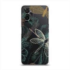 Силиконовый чехол "Тени стрекоз" на Oppo A36 Awog