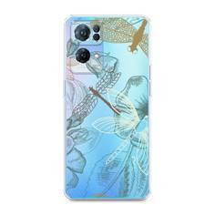 Силиконовый чехол "Тени стрекоз" на Oppo Reno 7 Pro Awog