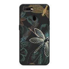 Матовый силиконовый чехол "Тени стрекоз" на Oppo A5s Awog
