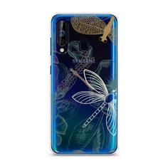 Силиконовый чехол "Тени стрекоз" на Samsung Galaxy A60 Awog