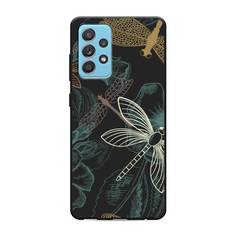 Матовый силиконовый чехол "Тени стрекоз" на Samsung Galaxy A52 Awog