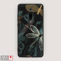 Матовый силиконовый чехол "Тени стрекоз" на Xiaomi Redmi K20 Awog