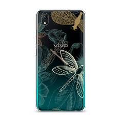 Силиконовый чехол "Тени стрекоз" на Vivo Y1s Awog