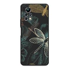 Матовый силиконовый чехол "Тени стрекоз" на Infinix Note 11 Pro Awog
