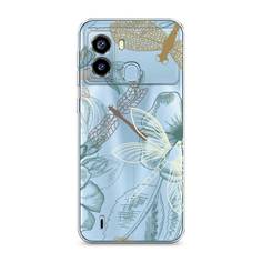 Силиконовый чехол "Тени стрекоз" на Tecno Pop 6 Awog