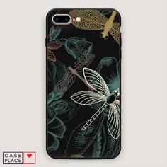 Матовый силиконовый чехол "Тени стрекоз" на Apple iPhone 8 Plus Awog