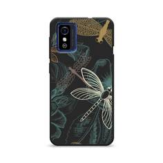 Матовый силиконовый чехол "Тени стрекоз" на ZTE Blade L9 Awog