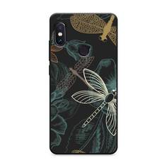 Матовый силиконовый чехол "Тени стрекоз" на Xiaomi Redmi Note 5 Awog