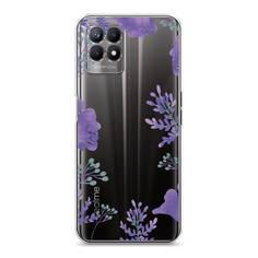 Чехол Awog "Сиреневая цветочная рамка" для Realme 8i