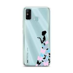 Чехол Awog "Платье из бабочек" для Tecno Spark 6 GO