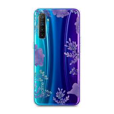 Чехол Awog "Сиреневая цветочная рамка" для Realme XT