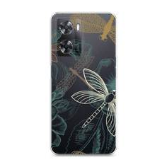 Силиконовый чехол "Тени стрекоз" на Oppo A57 4G Awog
