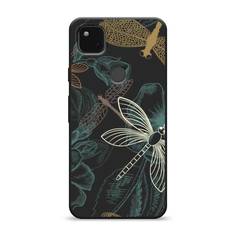 Матовый силиконовый чехол "Тени стрекоз" на Google Pixel 4A Awog