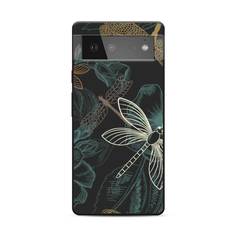 Матовый силиконовый чехол "Тени стрекоз" на Google Pixel 6 Awog