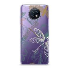 Силиконовый чехол "Тени стрекоз" на Xiaomi Redmi Note 9T Awog