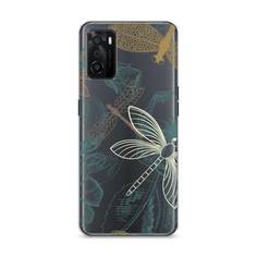 Силиконовый чехол "Тени стрекоз" на Oppo A55s 5G Awog