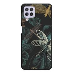 Матовый силиконовый чехол "Тени стрекоз" на Samsung Galaxy A22 Awog