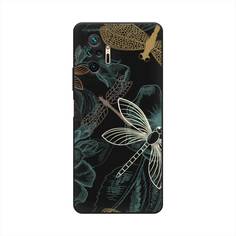 Матовый силиконовый чехол "Тени стрекоз" на Xiaomi Redmi Note 10 Pro Awog