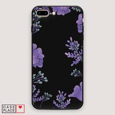 Матовый силиконовый чехол "Сиреневая цветочная рамка" на Apple iPhone 8 Plus Awog