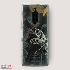 Силиконовый чехол "Тени стрекоз" на Sony Xperia 1 Awog