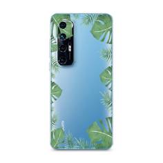 Силиконовый чехол "Листья папоротника рамка" на Xiaomi Mi 10S Awog
